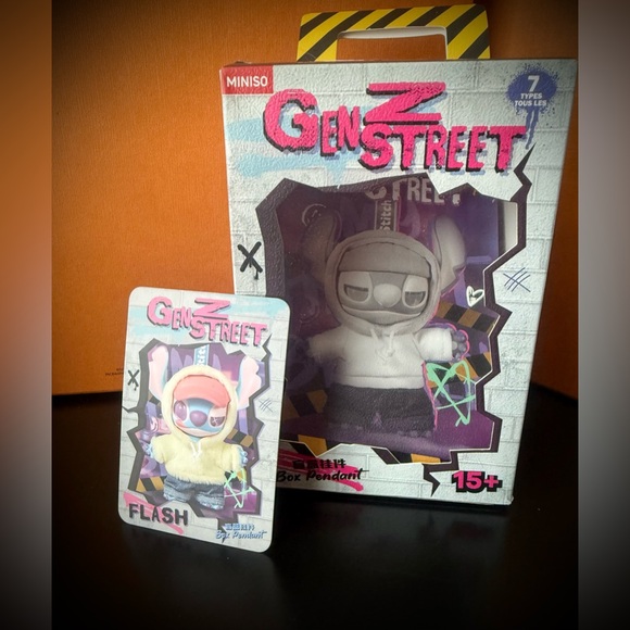 Disney x Miniso Other - MINISO x Disney Stitch GenZ Street Collection Vinyl Plush Pendent - Flash